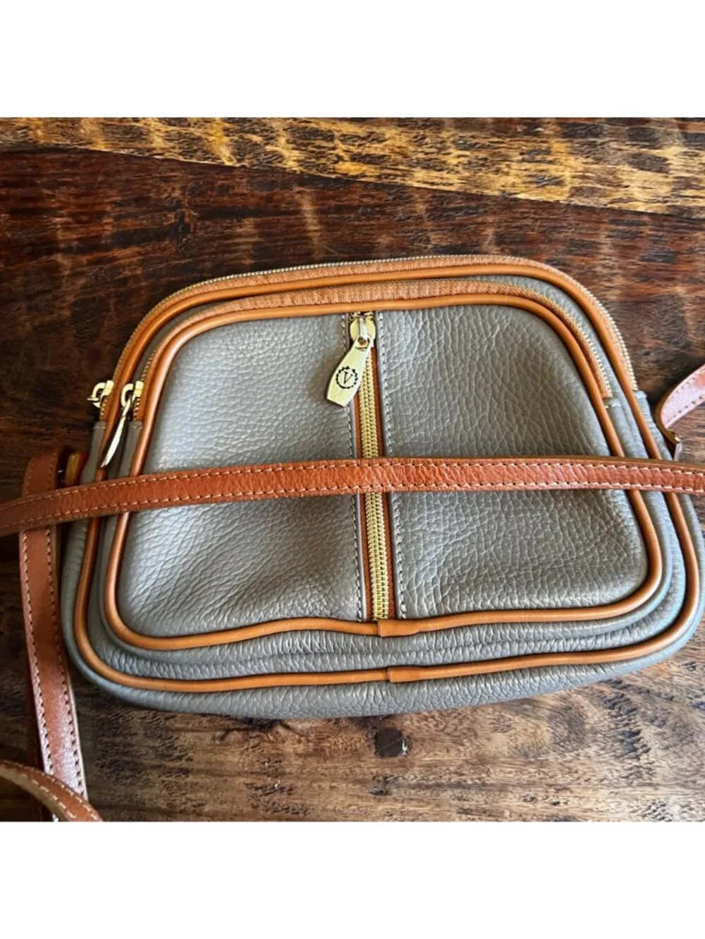 Valentina Genuine Full Grain Italian Leather Crossbody Bag